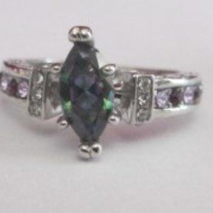 Marquise Faux Gemstone Ring Size 7